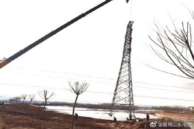 35千伏辛寨優盛線27號鐵塔進行遷移
