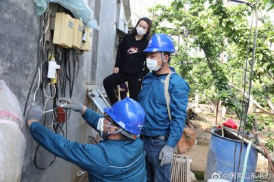 城關街道月莊櫻桃大棚區檢修用電線路