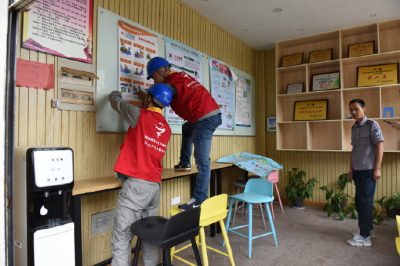 針對校園內配電設施和老、舊用電線路進行檢查和維護